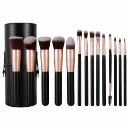 14 stücke Weiche Make-Up Pinsel Set Weiche Kosmetik Foundati Pulver Lidschatten Make-Up Pinsel Profial Make-Up Kit Schönheit Werkzeuge D8Ew #