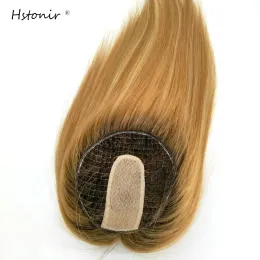 Toppers Hstonir Silk Fishnet Topper European Remy Hair Pedaço Rede de seda Toupee Hair Lady Hair Natural Scalp Silk Wig TP27