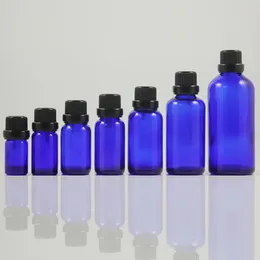 Bottiglie di stoccaggio Piccolo contenitore cosmetico in vetro da 5 ml con coperchi Confezione blu su tappi