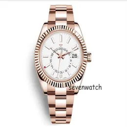 Wszystkie nowe Rose Gold Top Luksusowe mężczyzn Orologi Meccanici Automatici Cinturino w Acciio insisidabile luksusowe lustro Sapphire OR240Q301E