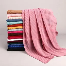 Roupas étnicas JTVOVO RUNMEIFA 2024 Mulheres Muçulmanas Véu de Algodão Hijab Macio Padrão de Seda Lenço Chiffon Xaile Headscarf Turban Jersey Cover