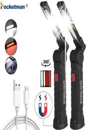 Ficklampor facklor 15000 lm ultraljusa arbetsljus Cob LED Magnetic 5 -lägen USB -laddningsbar fackla lampvattentät campingbil R2243755