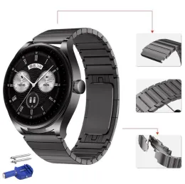 Fallband för Huawei Watch Buds, 22mm rostfritt stål Metal Watchband för Huawei GT Runner/GT3 Pro 46mm/GT 2Pro/GT2 46mm GT -armband