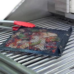 Abendtaschen BBQ Grill Mesh Bag wiederverwendbares Nicht-Schicht-Grill-Ofen-Backgrill-Accessoires Picknick-Camp-Küche Tool