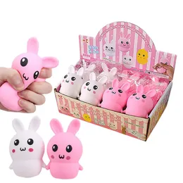 Rabbit Squishes Toy Funny Small Soft TPR Quick Rebound Stress Relief Lovely Animal Bunny Fidget Squeeze Toy for Kids