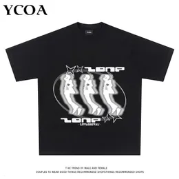 メンズTシャツ特大の夏の美的渦中韓国ファッションストリートウェアY2Kトップティーショートスリーブヴィンテージ服240320