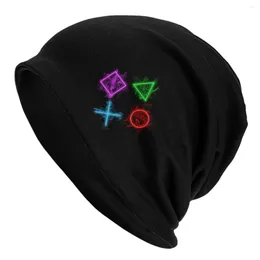 Berets Play Stations Buttons Skullies Beanies Caps Men Women Usisex Streetwear Winter Wart Warm Knitting Hat القبعات الكبار لعبة الكبار