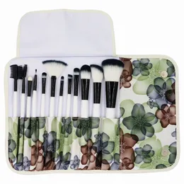 ronslore 12pcs Makeup Brush Set Make Up Tools Foundati Beauty Powder Eyeshadow Eyeliner Lip Blusher Makeup Brushes with Bag D72d#