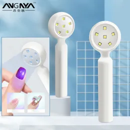 Сушилки ANGNYA 18 Вт, сушилка для ногтей, перезаряжаемая УФ-светодиодная лампа для ногтей, портативная ручная лампа для сушки ногтей для маникюра, инструменты для дизайна ногтей, 6 светодиодов
