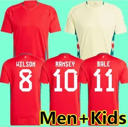 2024 Wales Football Jersey WILSON RAMSEY BALE Euro Cup New 2025 National Team 24 25 Soccer Shirt Men Kids Kit Full Set Yellow Men's Uniform BROOKS JOHNSON