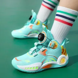 Scarpe da basket per bambini scarpe da basket effettivo 2023 Nuovo cuoio scarpe sportive in pelle grandi ragazzi non slip shock assorbimento scarpe da corsa