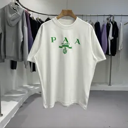 Paris Erkek Tişört Avrupa Fransa Lüks Alfabe Grafik Basılı Logo Moda Erkekler Hip Hop gevşek Kısa Kılıf T-Shirt Kadınlar Günlük Pamuk Tişört Polo #36