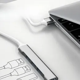 Yeni 2024 USB C HUB 3.0 Tip C4 Port Multi Splitter Adaptörü Xiaomi Lenovo MacBook Pro 13 için OTG 15 Air Pro PC Bilgisayar Aksesuarları - - -