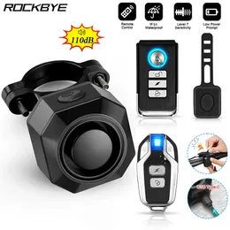 Rockbye alarme de bicicleta sem fio carregamento usb alarme vibração ipx5 à prova dwaterproof água motocicleta scooter sistema assaltante 240308