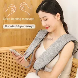 Massaging Neck Pillowws Knocks massage shawl back waist shoulder neck cervical massage apparatus multi-functional household tapping on the neck 240322