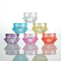 Storage Bottles 3g 5g Colorful Diamond Shape Empty Cosmetic Containers Screw Cap Sample Jar Skin Care Cream Jars Pot Tins