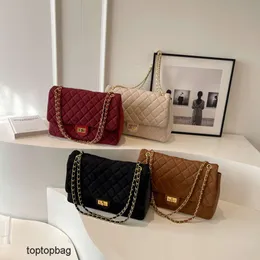 Designer Luxury fashion Tote bags Internet celebritys fashionable PU patchwork gold velvet chain womens bag ins large capacity diamond grid shoulder bag