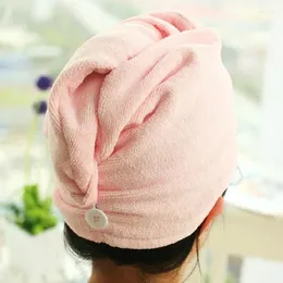 Toalha mágica microfibra touca de banho para mulheres banho de cabelo seco secagem rápida macio senhora turbante cabeça envoltório produto do banheiro