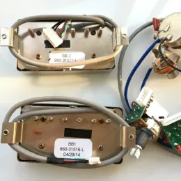 1 Set E-Gitarren-Humbucker-Tonabnehmer mit Pro-Kabelbaum für Gib BB1 BB2 BB-Serie, Nickel-Abdeckung, silberfarben, hergestellt in den USA