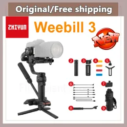 Heads Zhiyun Weebill 3 Handhållen 3Axis Gimbal Stabilizer med inbyggd micofon och fyller ljus för Canon/Sony/Panasonic/Nikon vs DJI