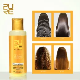 Tedaviler Purc% 12 Banana Lezzeti Keratin Tedavisi Düzleştirme Saç Onarımı Hasar Kıvrık Saç Brezilya Keratin Tedavisi 100ml