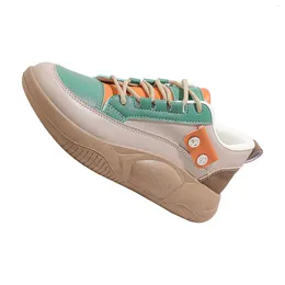 Sapatos casuais femininos tênis esportivos solas de borracha leve moda rendas até outono primavera shorts calças femininas andando