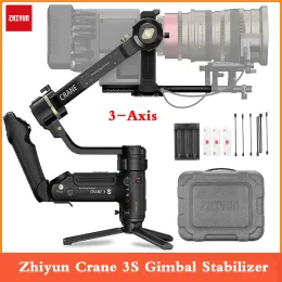 Heads Zhiyun Crane 3S Stabilizzatore cardanico portatile a 3 assi per fotocamere DSLR e videocamera Carico utile da 6,5 kg Asse di rotolo estensibile