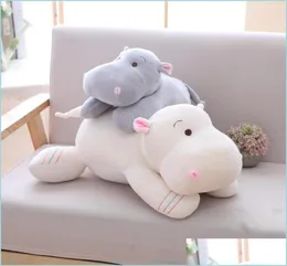 Stuffed Plush Animals 284050Cm Kawaii Hippo Plush Dolls Stuffed Soft Down Cotton Animal Pillow Cute Toy Birthday Christmas Gift 4715292