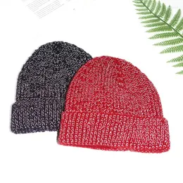 Berets KENSHELLEY Reflective Silk Knitted Hat Night Outdoor Sports Windproof Warmth Woolen