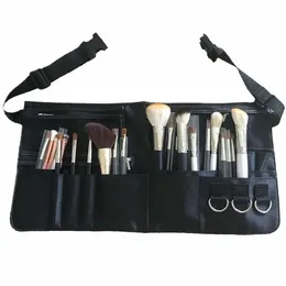 cloth Belt Waist Makeup Bag Case Makeup Artist Tool Belt Cosmetics Organizer Bag with Zippered Pockets and Brush Holder N0n5#