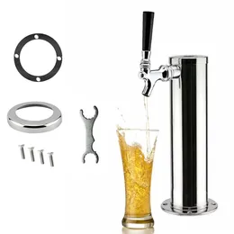 Bar Tools 3 In Tap Beer Dispensing Tower Draft Kegerator Wine Dispenser Stainless Steel 24322