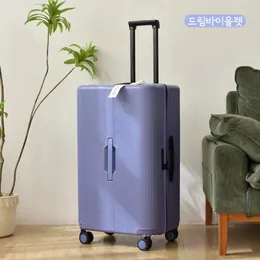 Suitcazy Ultra jasna walizka z zamek błyskawiczny i kołki hamulcowe Duża pojemność męska męska