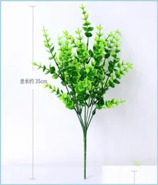 Decorative Flowers Wreaths Decorative Flower 24 Pack Artificial Greenery Outdoor Plants Plastic Boxwood Shrubs Stems For Home Farm2788873