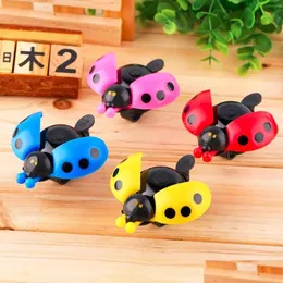 Bike Horns Lovely Kid Beetle Ladybug Ring Bell For Cycling Bicycle Ride Horn Alarm Drop Delivery Sports Outdoors Accessories Dhvix