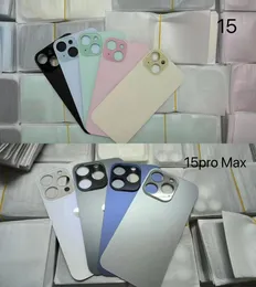 Glass z dużą obudową do otworów na iPhone 8 plus XS XR 11 12 13 14 15 Plus Pro Max SE Bateryjne tylne osłony tylne obudowy zamienne obudowy