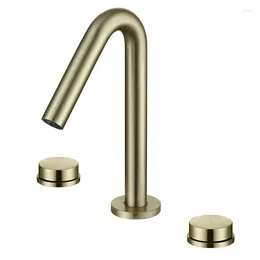 Badrumsvaskar Krattor Lyxborstad guldkran All mässing Simplicity Cold Water Basin Mixer Tap High Quality