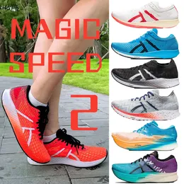 2024 New Ma Gic Speed ​​2 Racing Shoes Tokyo Carbon Board Running مع أحذية أحذية سطحية للتنفس 36-45