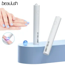 Dryers Beaulush Quick Dry UV LED Nail Lamp Mini USB Nail Dryer Machine For Gel Phototherapy UV Flashlight Professional Nail Art Tools