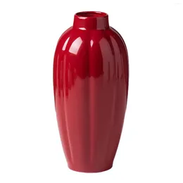 Вазы Керамическая красная ваза Современная маленькая настольная лампа для камина