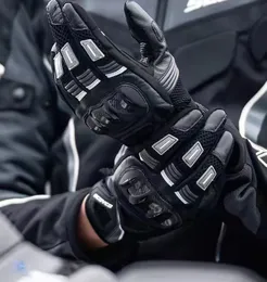 Luvas masculinas de proteção anti-queda de fibra de carbono para motocicleta