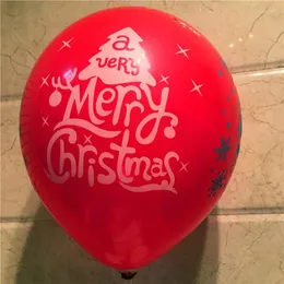 Festdekoration färgglada latex ballonger för lyckligt år julgran snöflinga bokstav tryckmönster dekor leksak