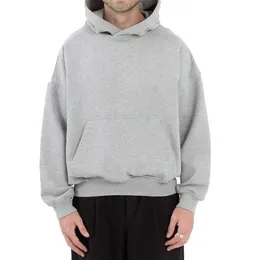 500gsm 600gsm Men Oversized Thick Heavyweight Cotton Cropped Boxy Blank Hoodie