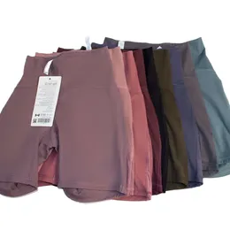 Lu-149 Pantaloncini da yoga Completi Pantaloni sportivi sportivi da donna Pantaloni attillati a vita alta Mutande da corsa Esercizio fitness Leggings da allenamento in palestra traspiranti