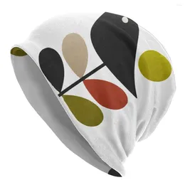 Berets Orla Kiely Haste e Pássaro Beanie Cap Unisex Inverno Quente Bonnet Homme Chapéus De Malha Estilo Escandinavo Skullies Beanies para