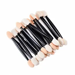 20pcs/set Mirror Chrome Pigment Brush Double Sided Nail Glitter Powder Spge Stick Eye Shadow Applicator Cosmetic Makeup Tools x1mN#