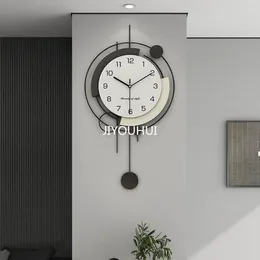 ساعات الحائط كبيرة الحجم غرفة المعيشة معلقة الحركة الحديثة على مدار الساعة الحد الأدنى Art Reloj Decorarion