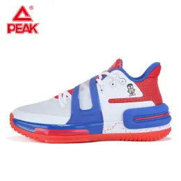 Shoes Peak Flash 2 Basketball Shoes Lou Williams Sneakers Asymmetry Color Design Wearable Nonslip Rubber Outsole Gym Train Cushioning