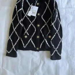 Damen-Strickjacke, elegant, zweifarbig, O-Kragen, Kaschmir-Cardigan, modisch, klassisch, einreihig, schlank, Designer-Pullover, Damen, langärmelig, Kleidung 23