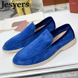 Casual Shoes 2024 Classic Unisex Flat Kid Suede Loafers Monochrome Deep Mouth Single Spring Autumn Outdoor Vacation Light Walking