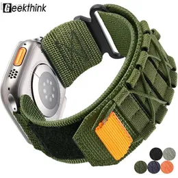 Watch Bands Watch Ultra 2 Series 9 8 7 6 SE 5 4 Nylon Tactical Sports Band iwatch 49 45 44 42mm 40 41 38 Bracelet 24323